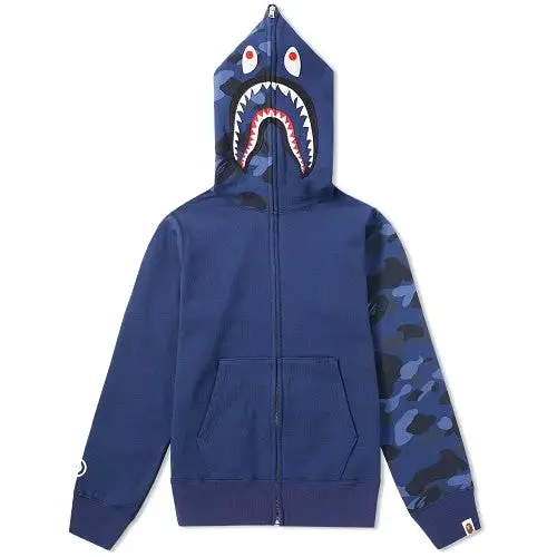 A Bathing Ape Colour Camo Shark Zip Hoodie