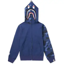 A Bathing Ape Colour Camo Shark Zip Hoodie