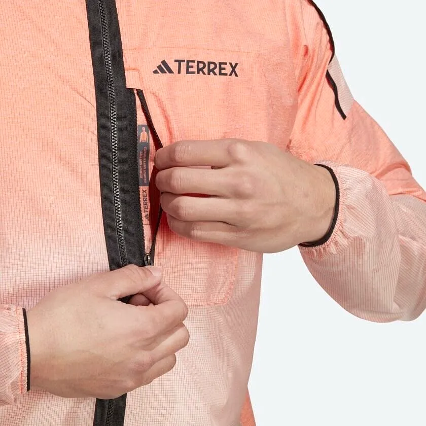 adidas Terrex Agravic Windweave Running Jacket Windbreaker Mens Orange