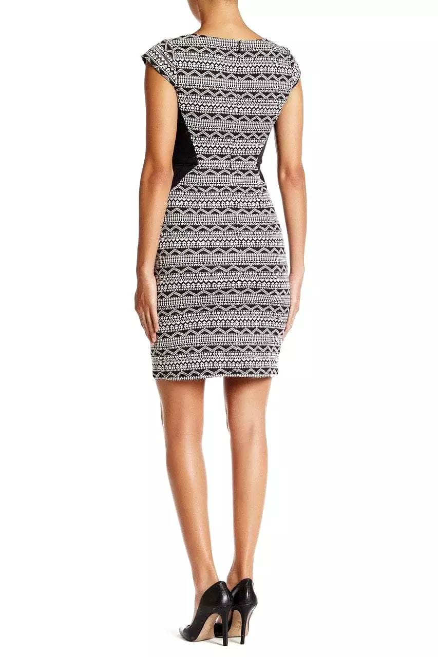 Adrianna Papell - AP1D100324 Origami Knit Sheath Dress