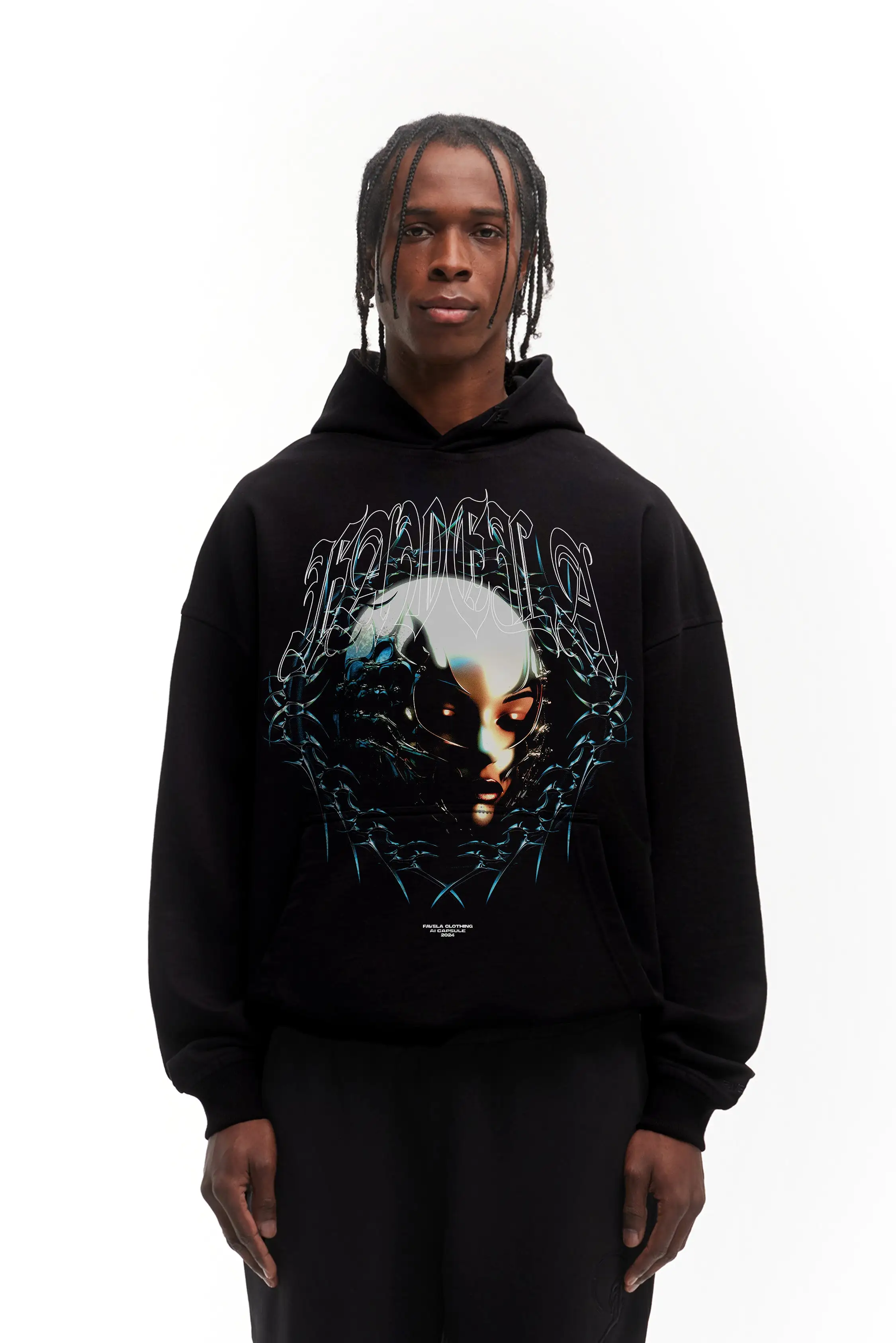 AI CAPSULE 04 BLACK HOODIE