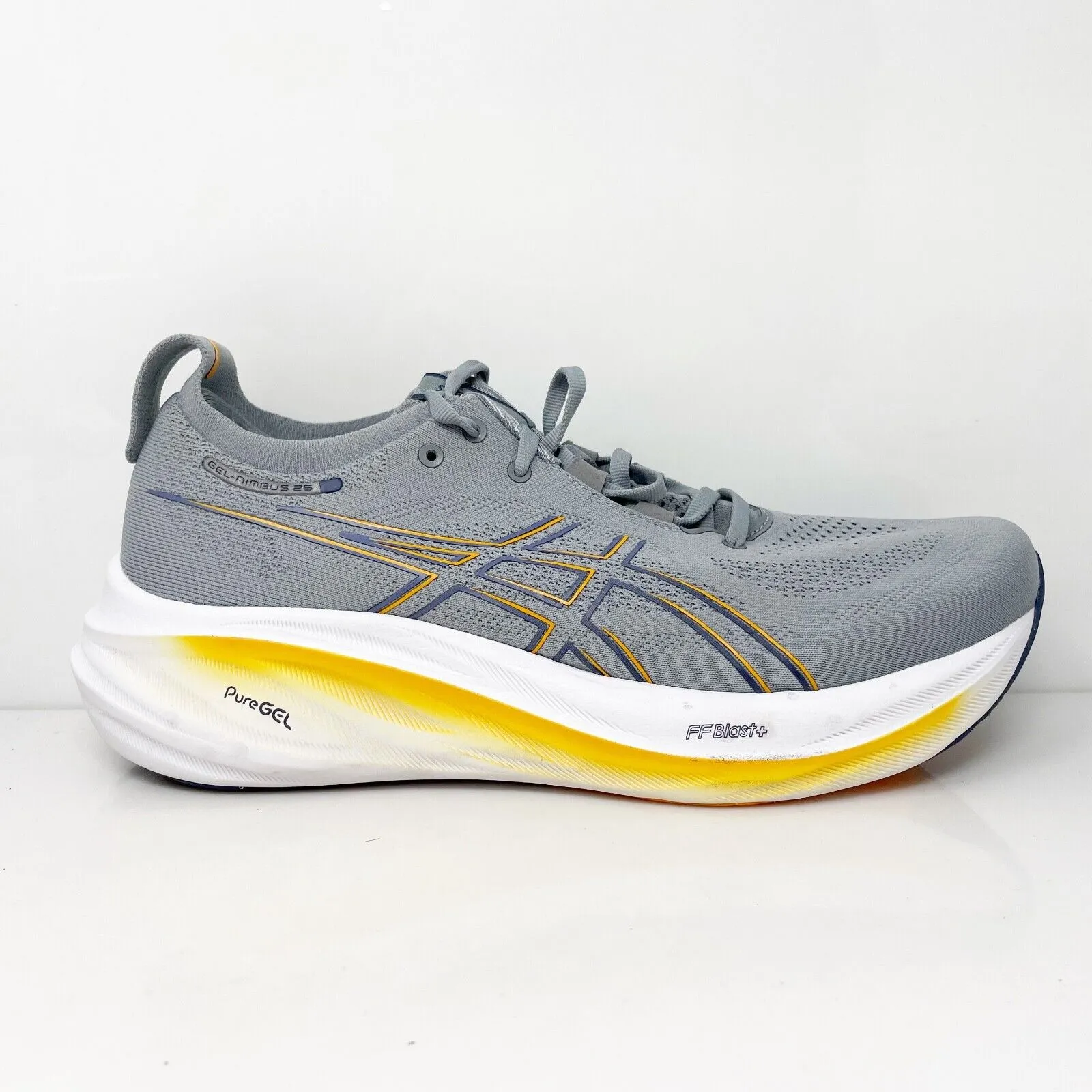 Asics Mens Gel Nimbus 26 1011B794 Gray Running Shoes Sneakers Size 10