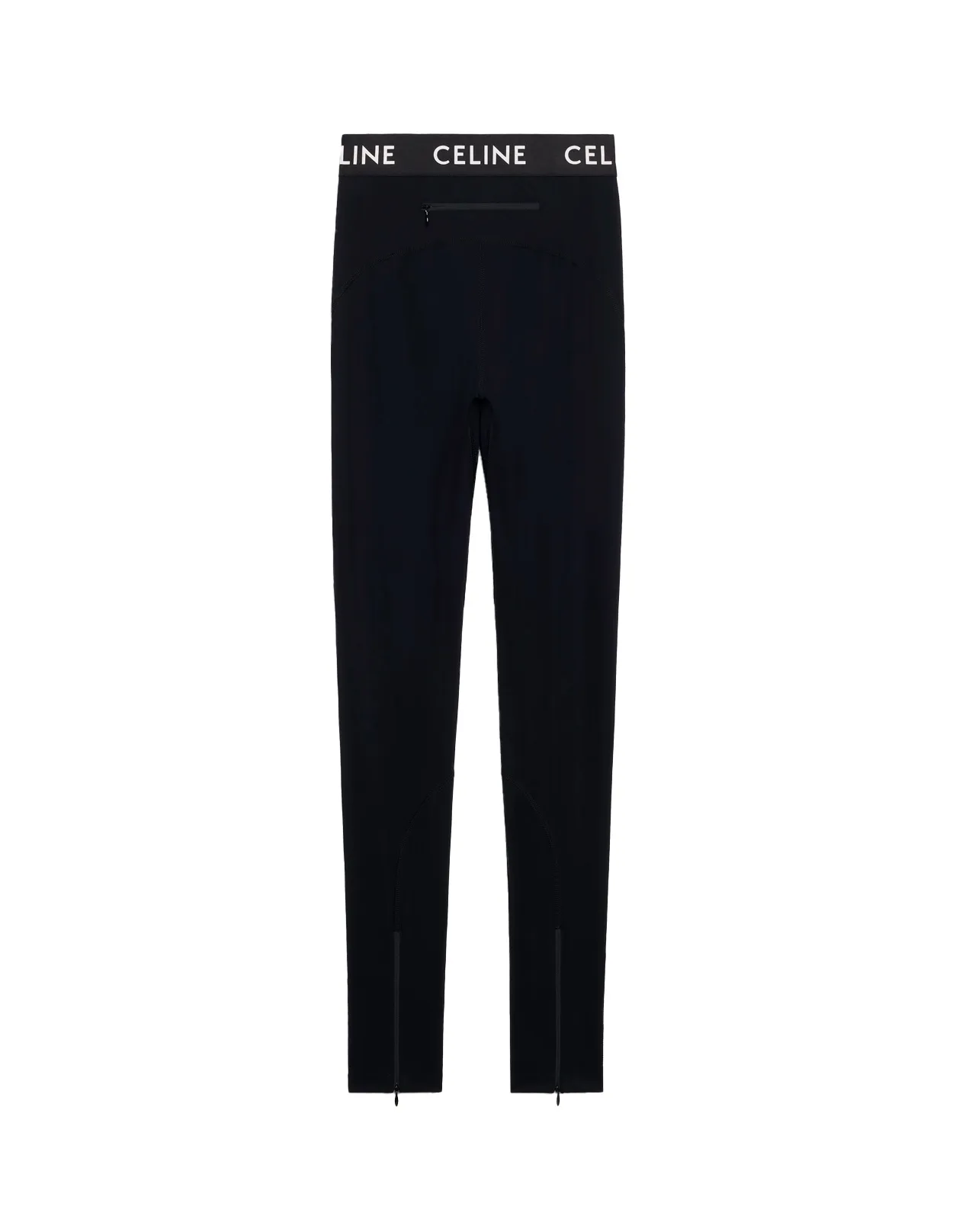 Black Leggings With Logo Band