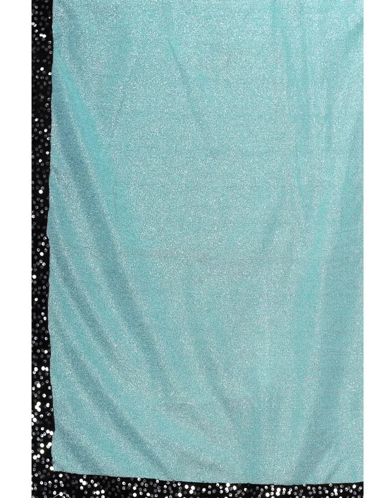 Blue Sequins Saree