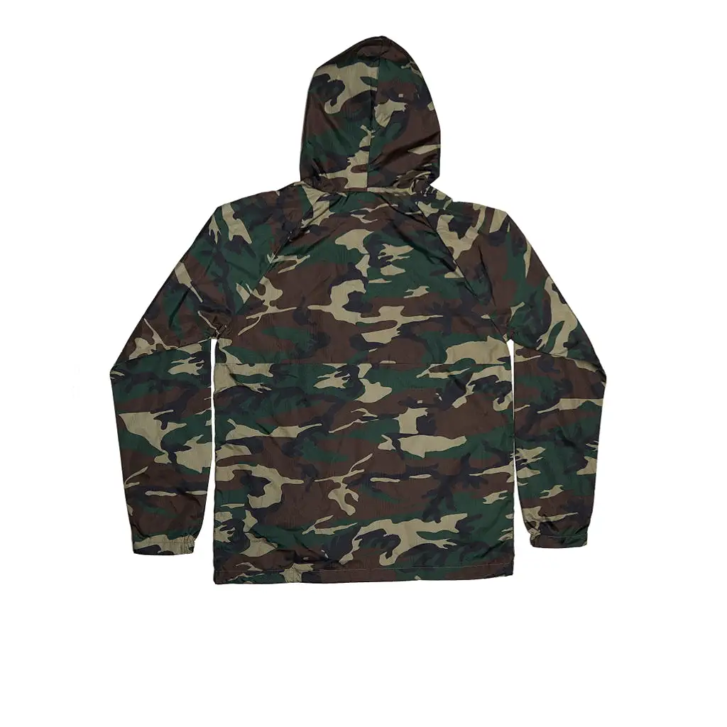 Breezy light weight hooded windbreaker Camo