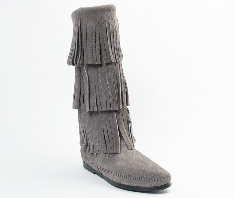 Calf Hi 3-Layer Fringe Boot