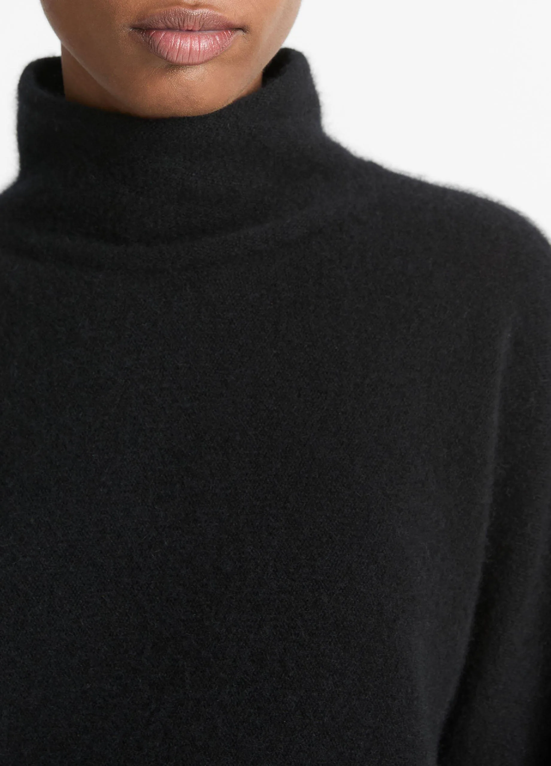 Cashmere Boxy Turtleneck Sweater