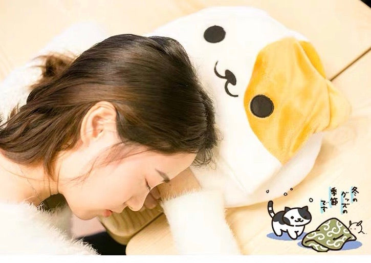 cat neko hooded U shaped pillow