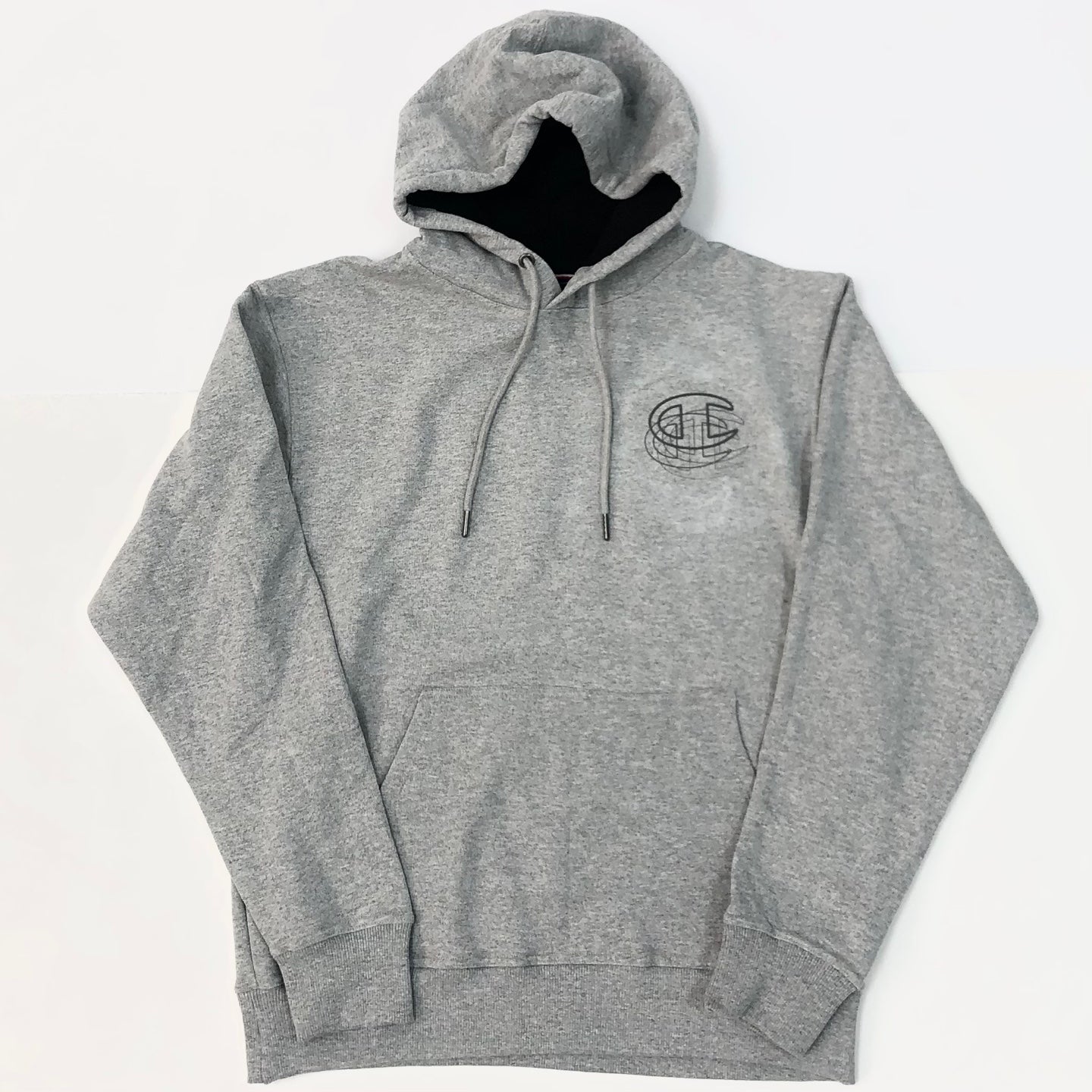 CHAMPION Powerblend Fleece Hoodie Logo - Grey