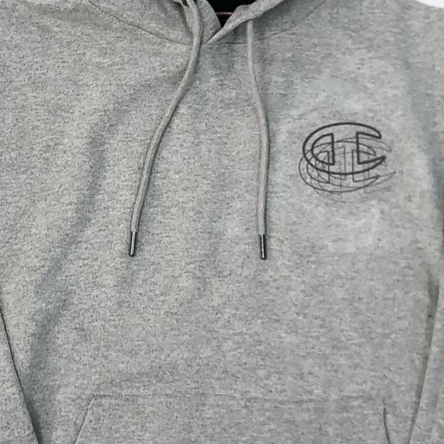 CHAMPION Powerblend Fleece Hoodie Logo - Grey