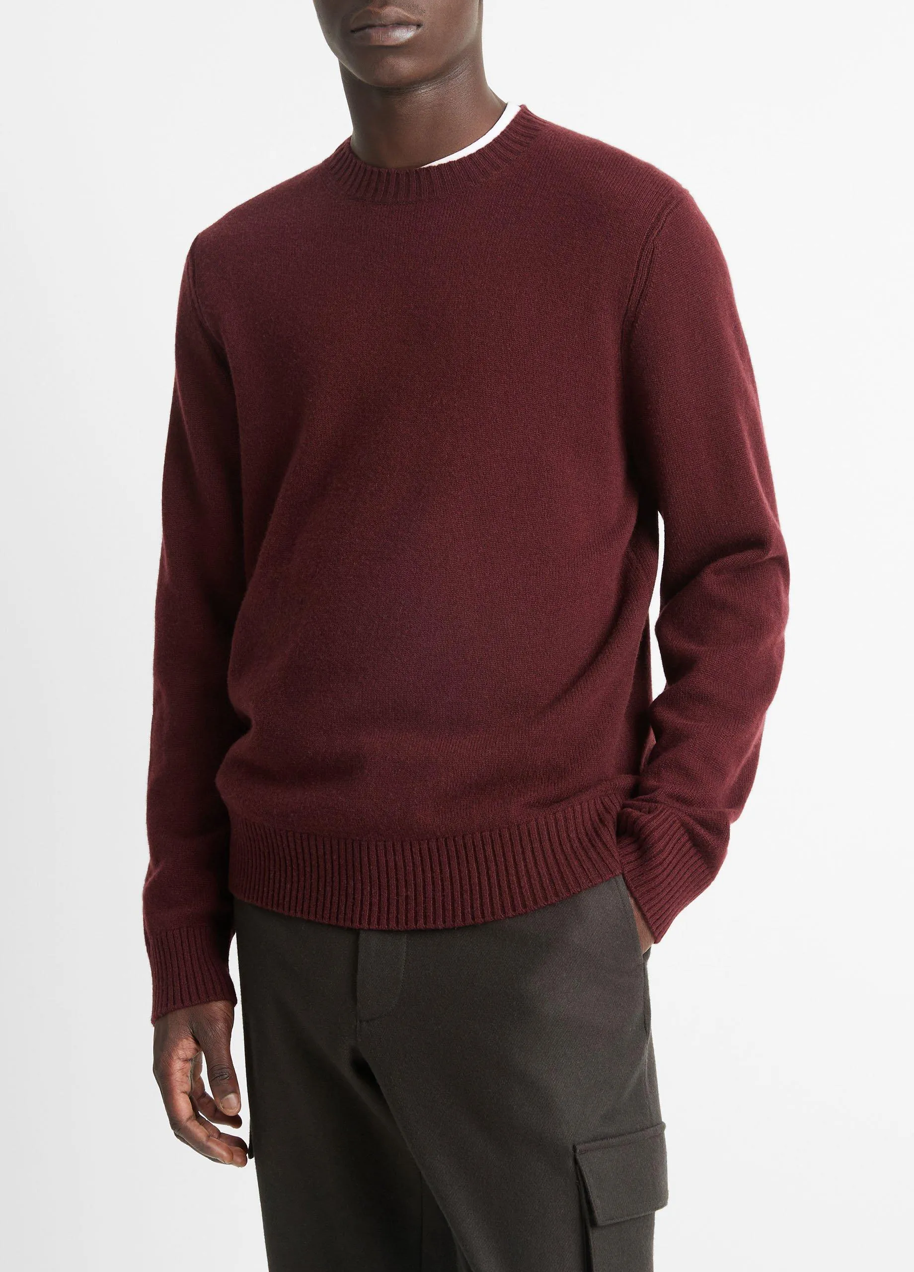 Classic Wool-Cashmere Crew Neck Sweater