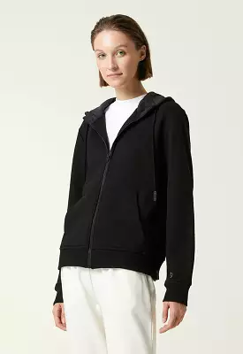 Collection Hooded Zippered Sweatshirt Black