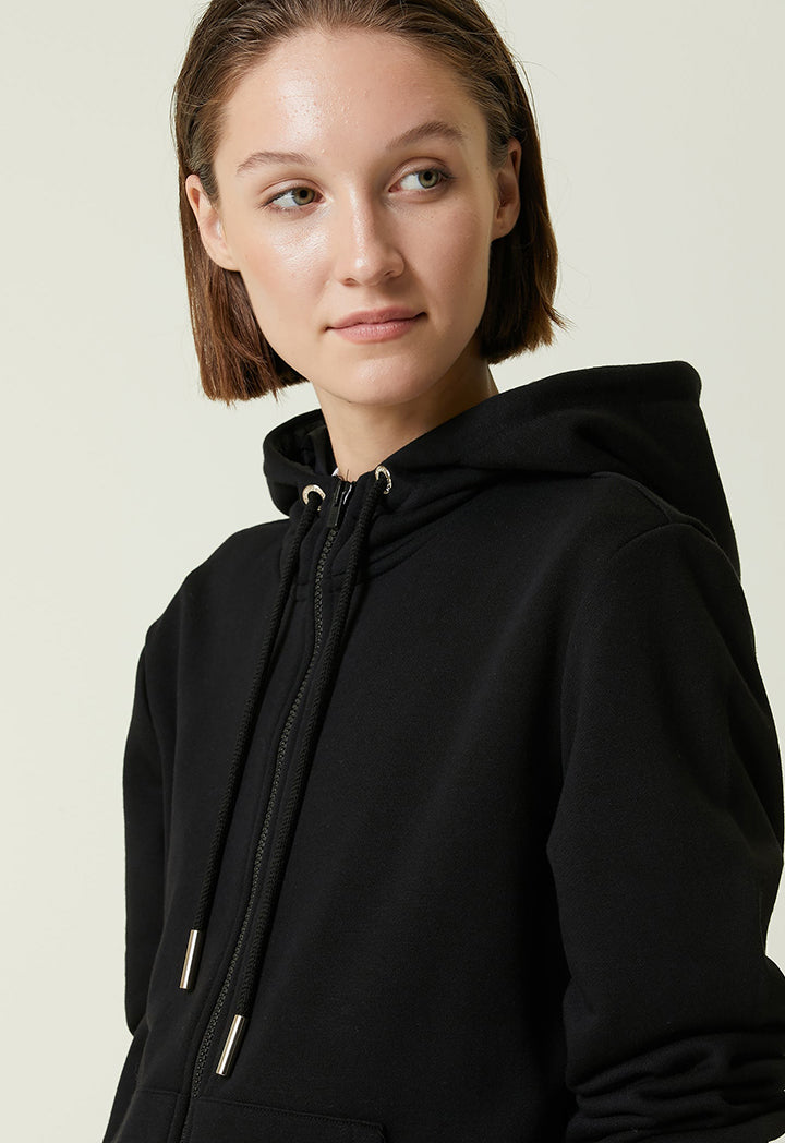 Collection Hooded Zippered Sweatshirt Black