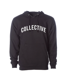 Collective Arch Script Black Hoodie Sweater