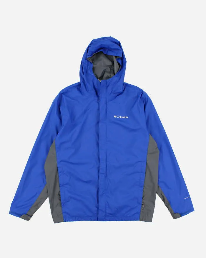 Columbia Blue Hooded Windbreaker - L