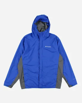 Columbia Blue Hooded Windbreaker - L