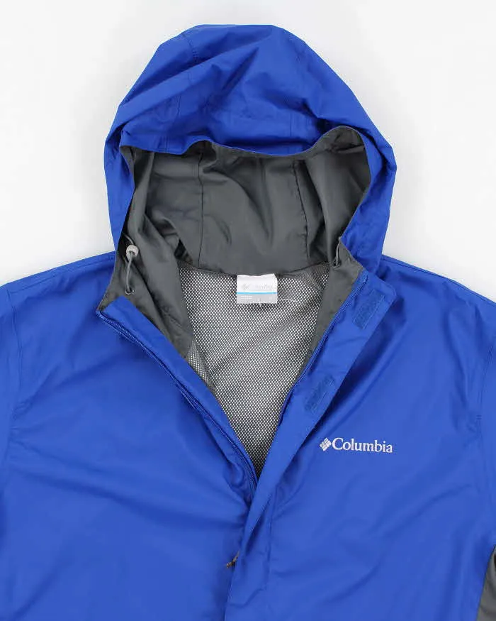 Columbia Blue Hooded Windbreaker - L