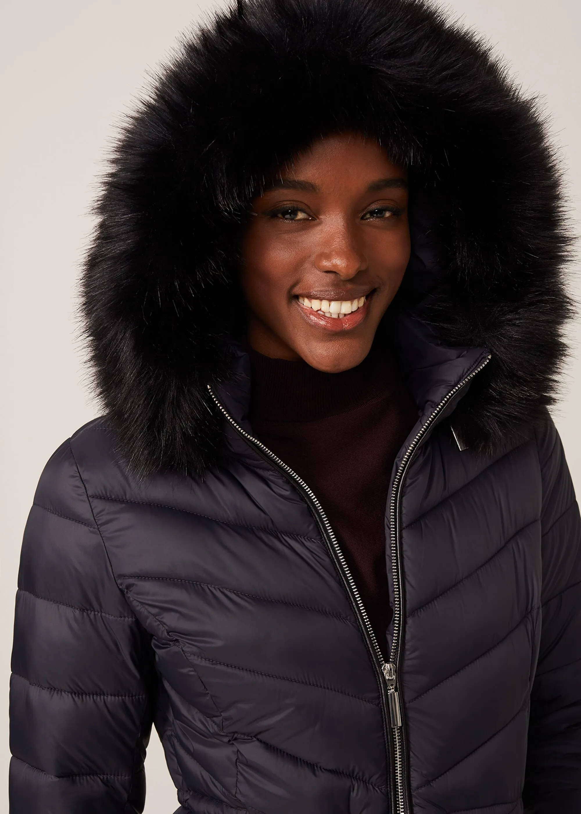 Cora Toggle High Shine Puffer Coat