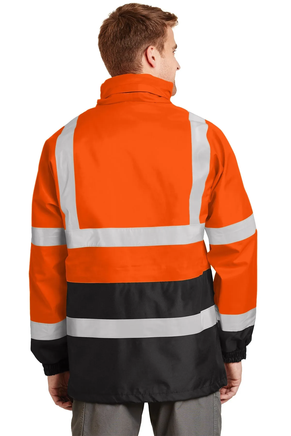 CornerStone ANSI 107 Waterproof Parka, Safety Orange/ Black [Via Transportation / Sioux Area Metro]