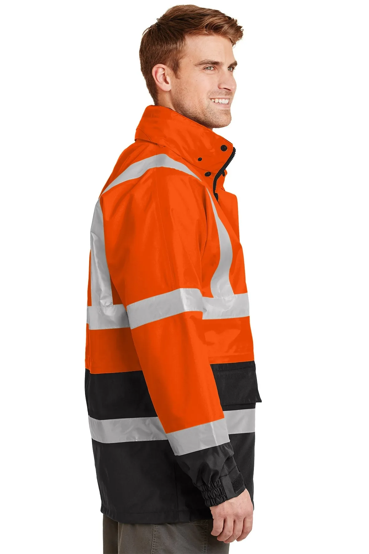 CornerStone ANSI 107 Waterproof Parka, Safety Orange/ Black [Via Transportation / Sioux Area Metro]