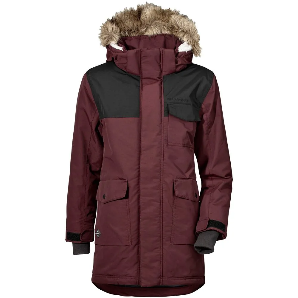 Didriksons - Matt Rain Parka Boys bordeaux