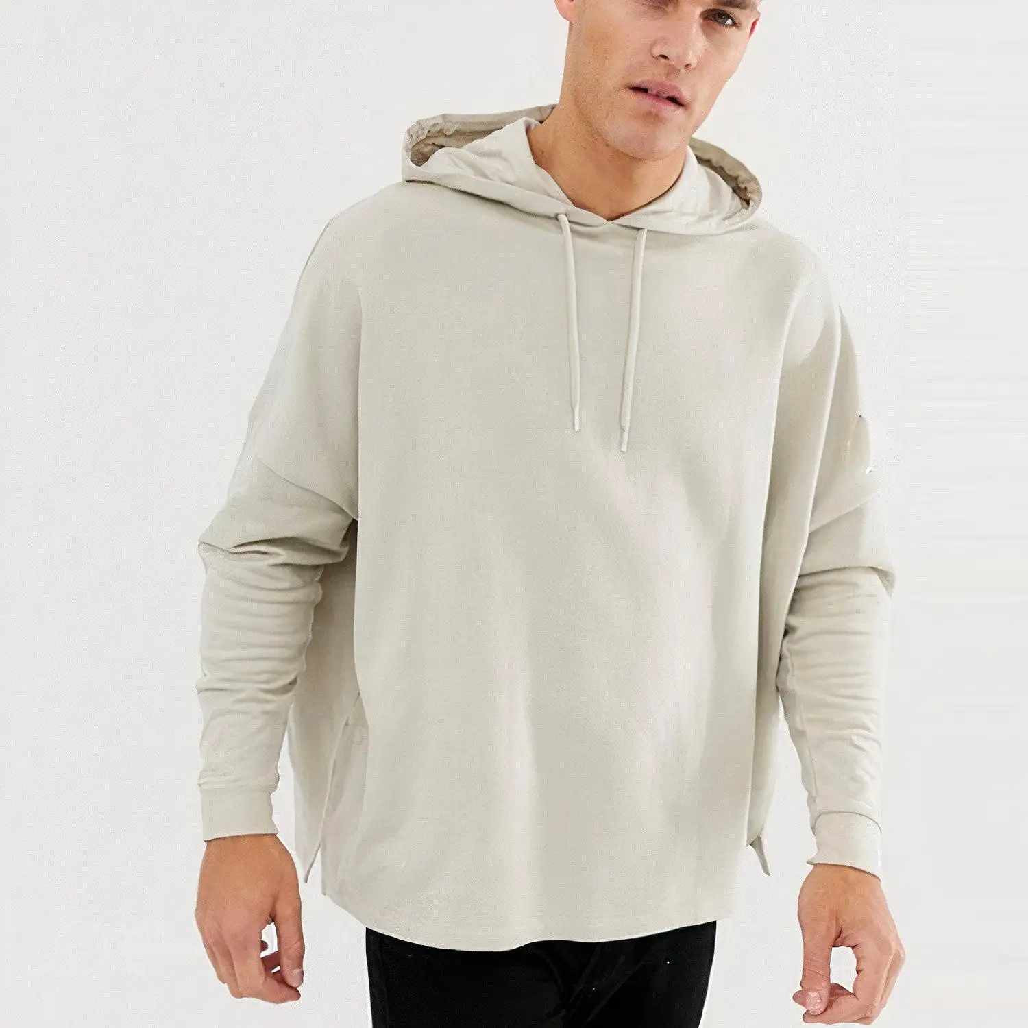 E+L Tech Mens Money Maker Mens Interlock Pullover Hoodie - PUTTY