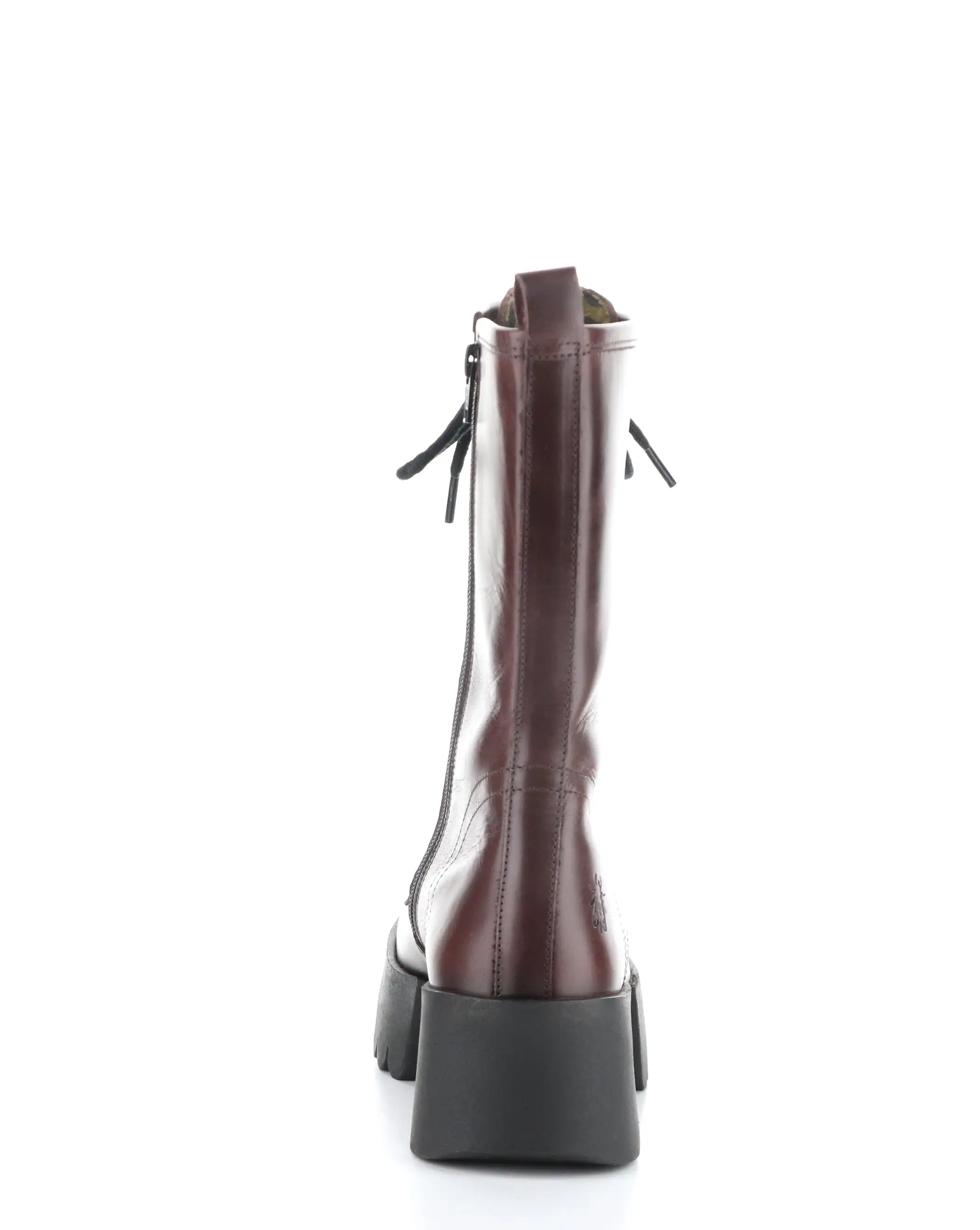 ELNA008FLY 001 WINE Round Toe Boots