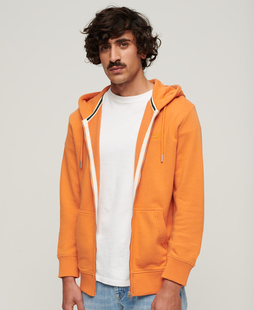 Essential Logo Zip Hoodie | Mojave Orange