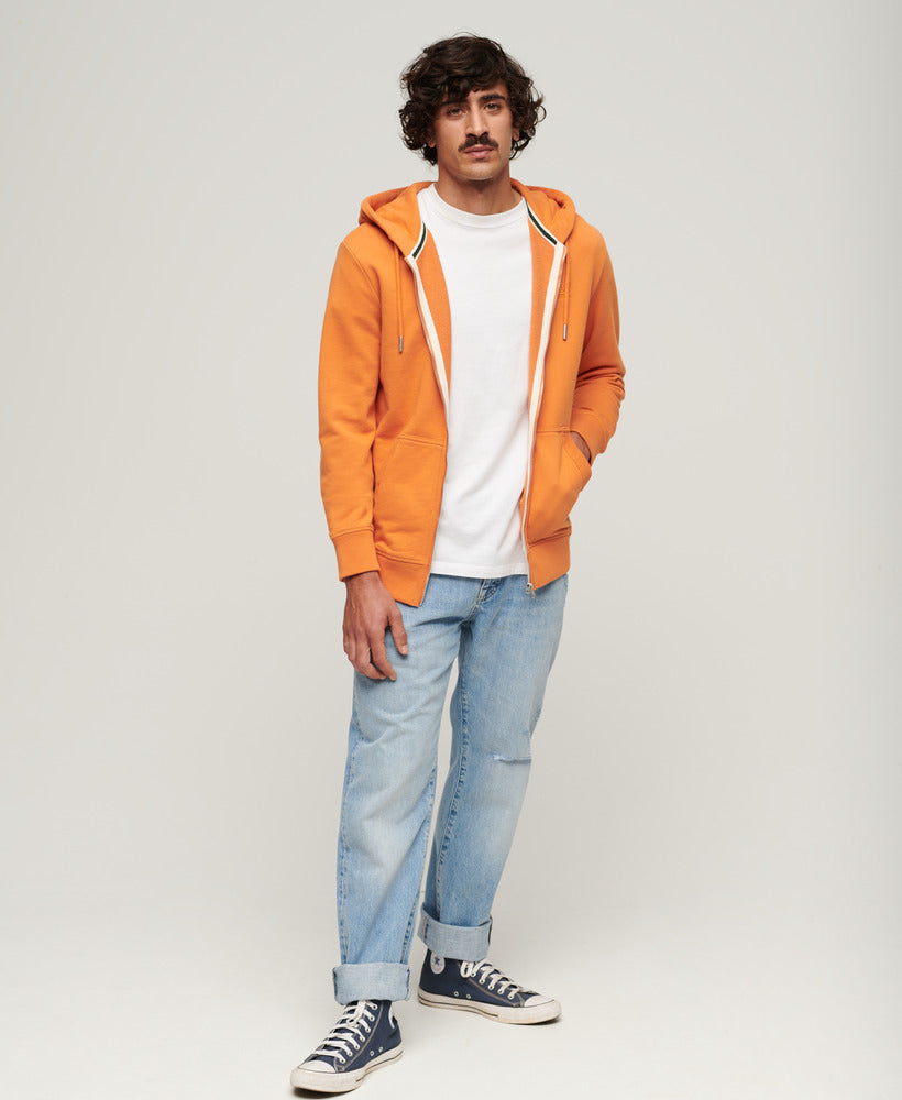 Essential Logo Zip Hoodie | Mojave Orange