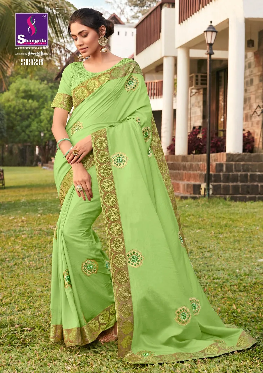 Fashion Frame Shangrila Soft Dolla SIilk  Embroidery Work Sarees