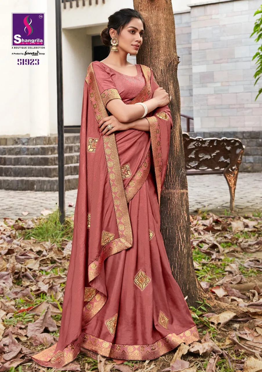 Fashion Frame Shangrila Soft Dolla SIilk  Embroidery Work Sarees