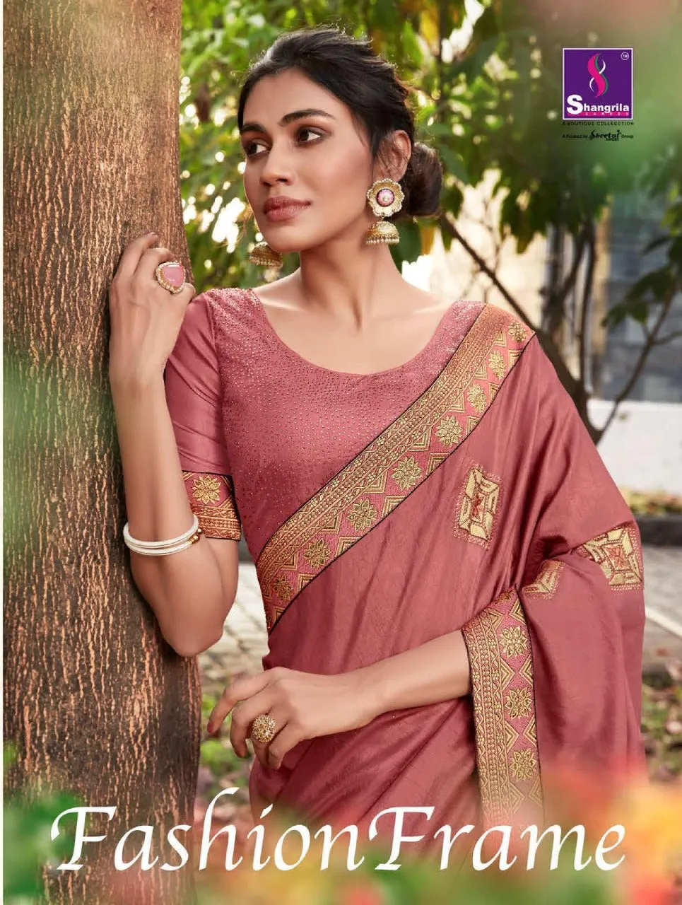 Fashion Frame Shangrila Soft Dolla SIilk  Embroidery Work Sarees