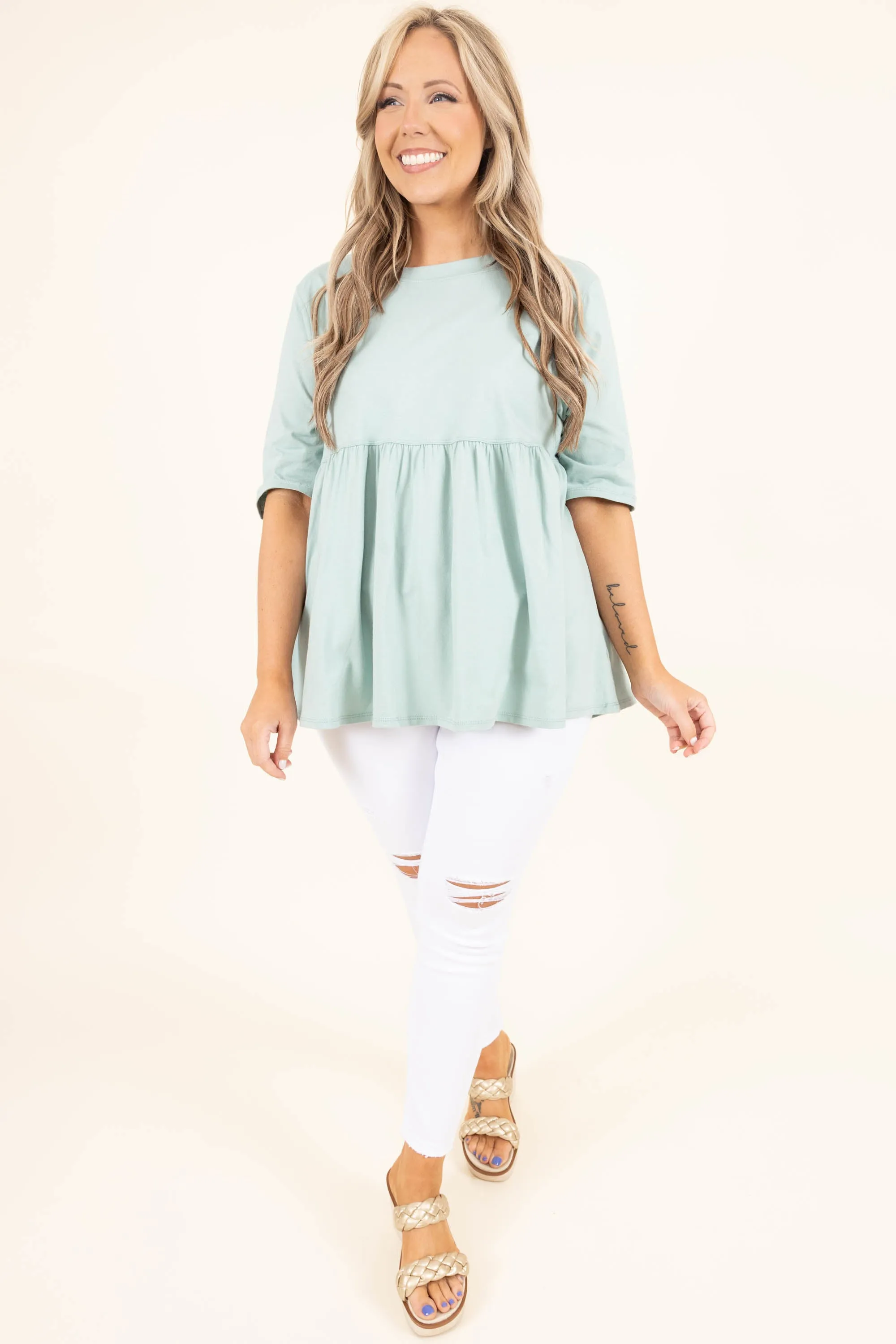 Fearless Soul Top, Dusty Green