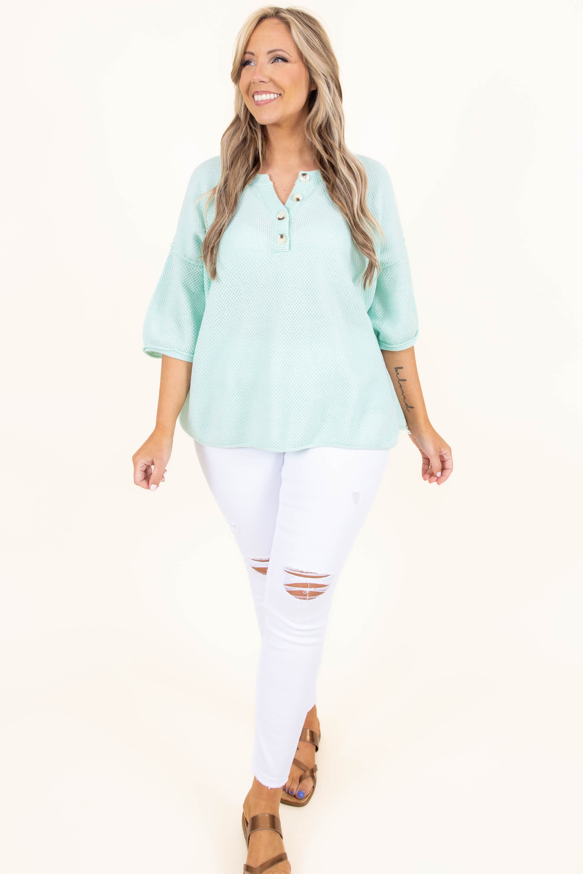 Forever Chill Sweater, Mint