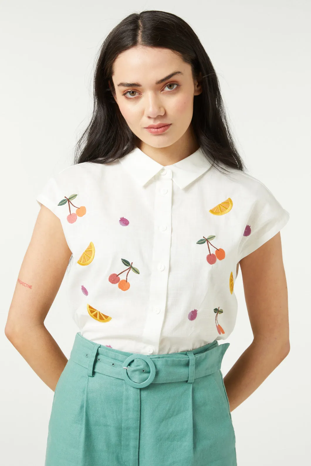 Fruit Salad Embroidered Blouse