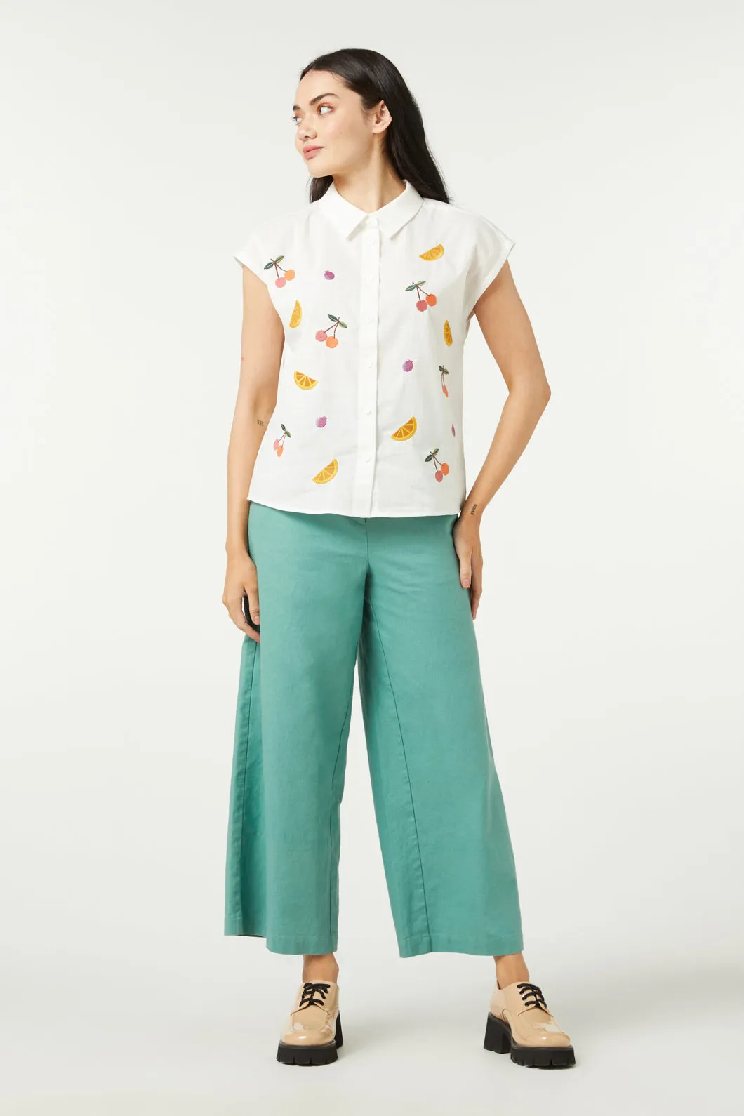 Fruit Salad Embroidered Blouse