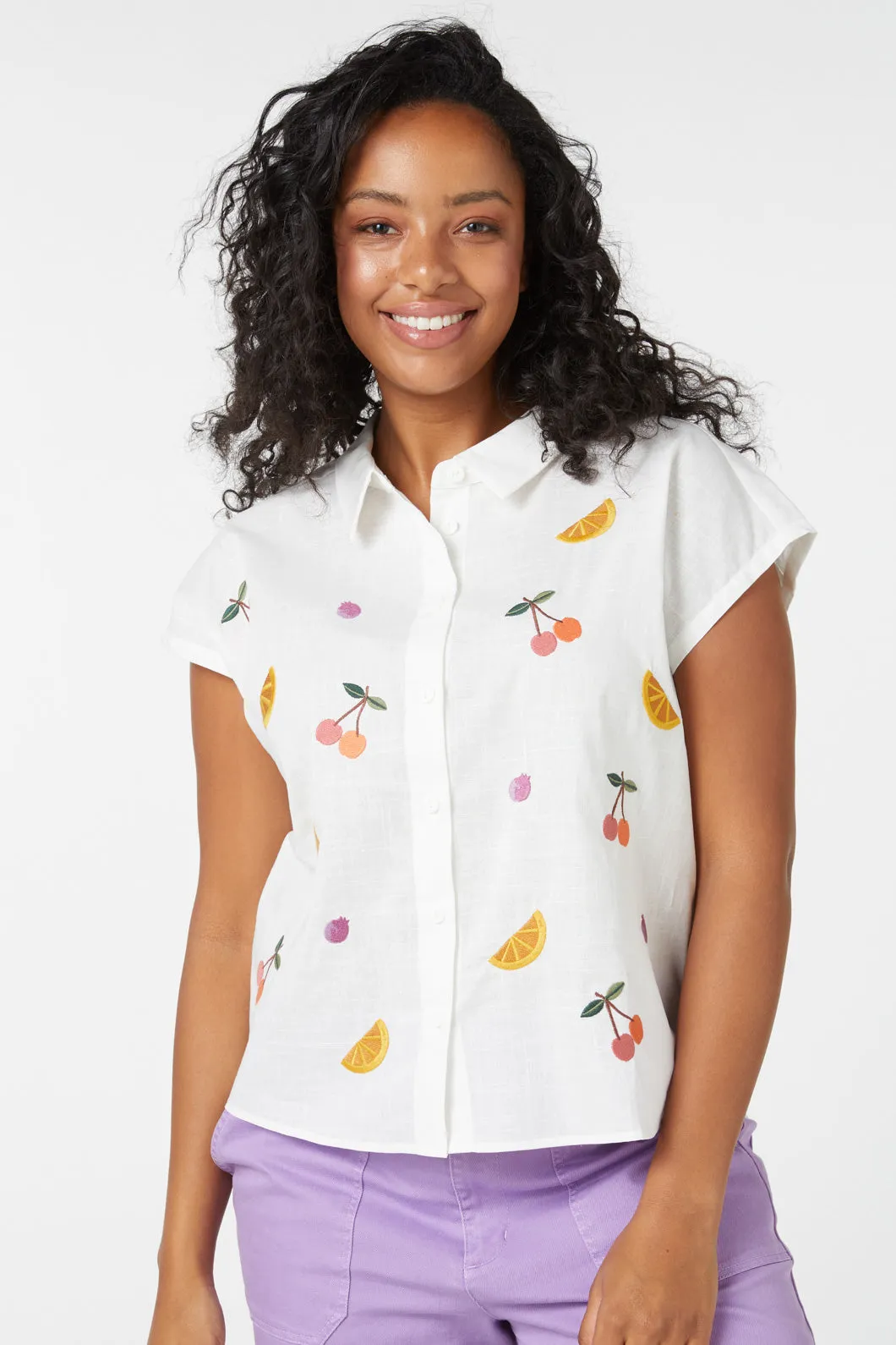 Fruit Salad Embroidered Blouse