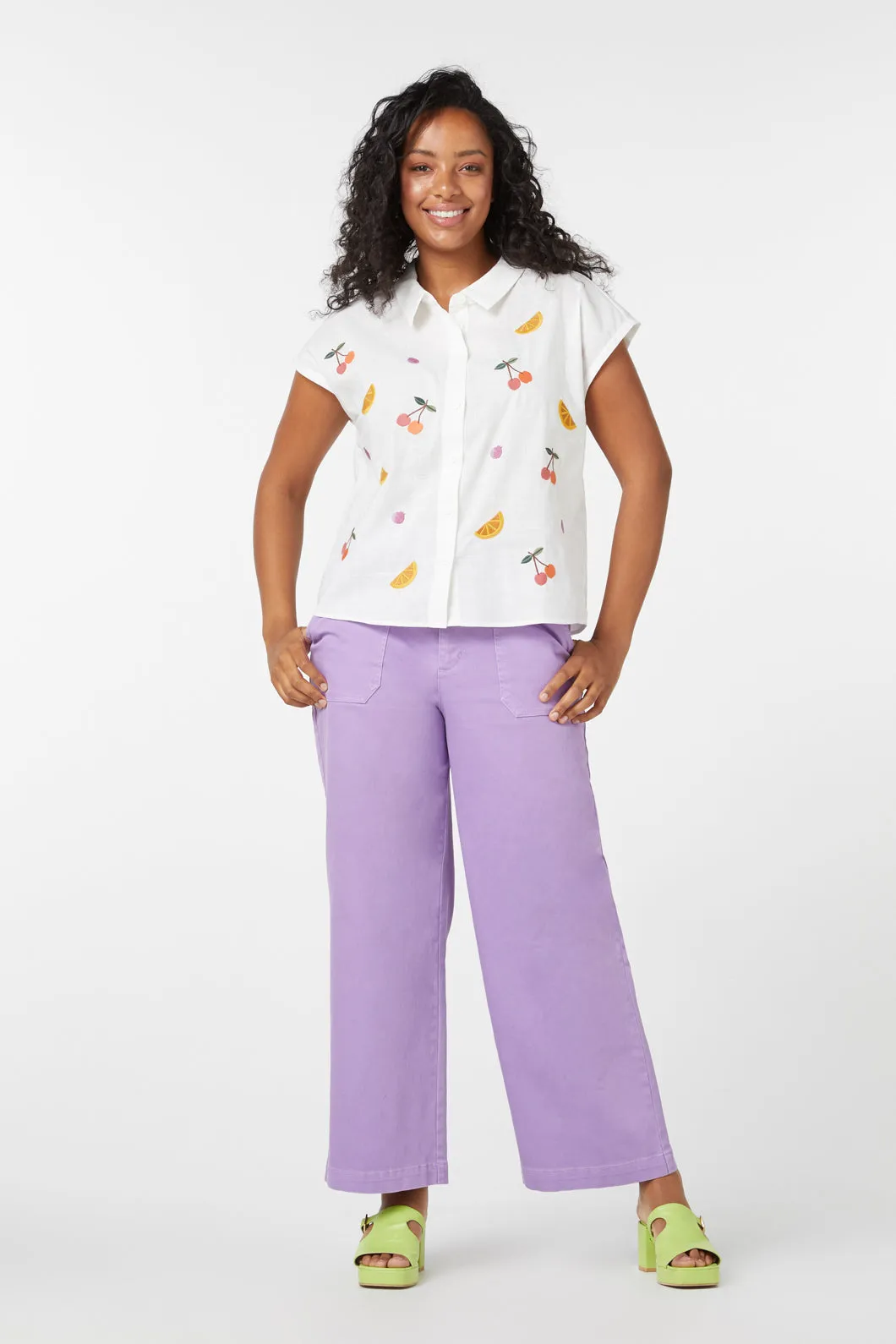 Fruit Salad Embroidered Blouse