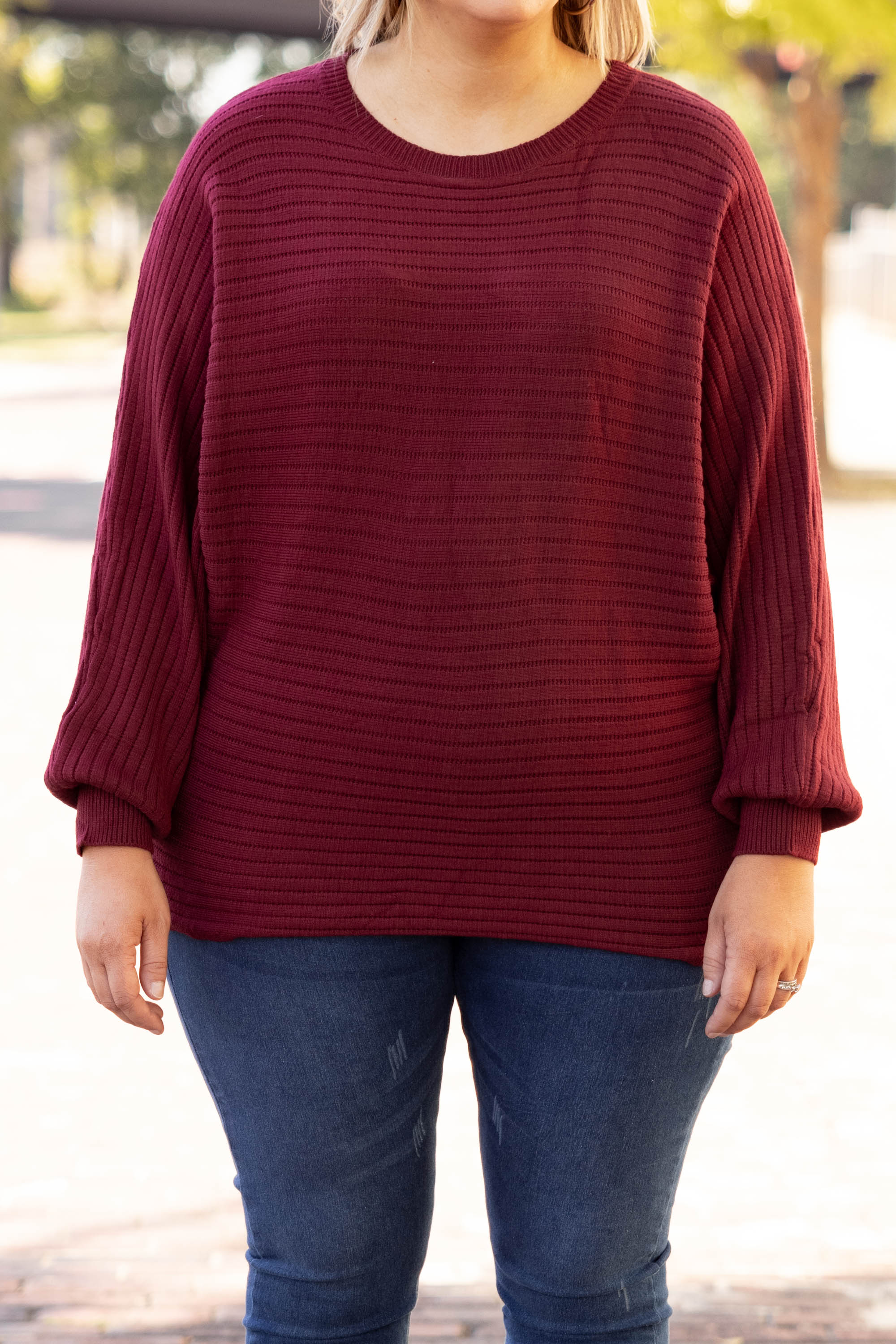 Fun Times Never End Sweater, Burgundy