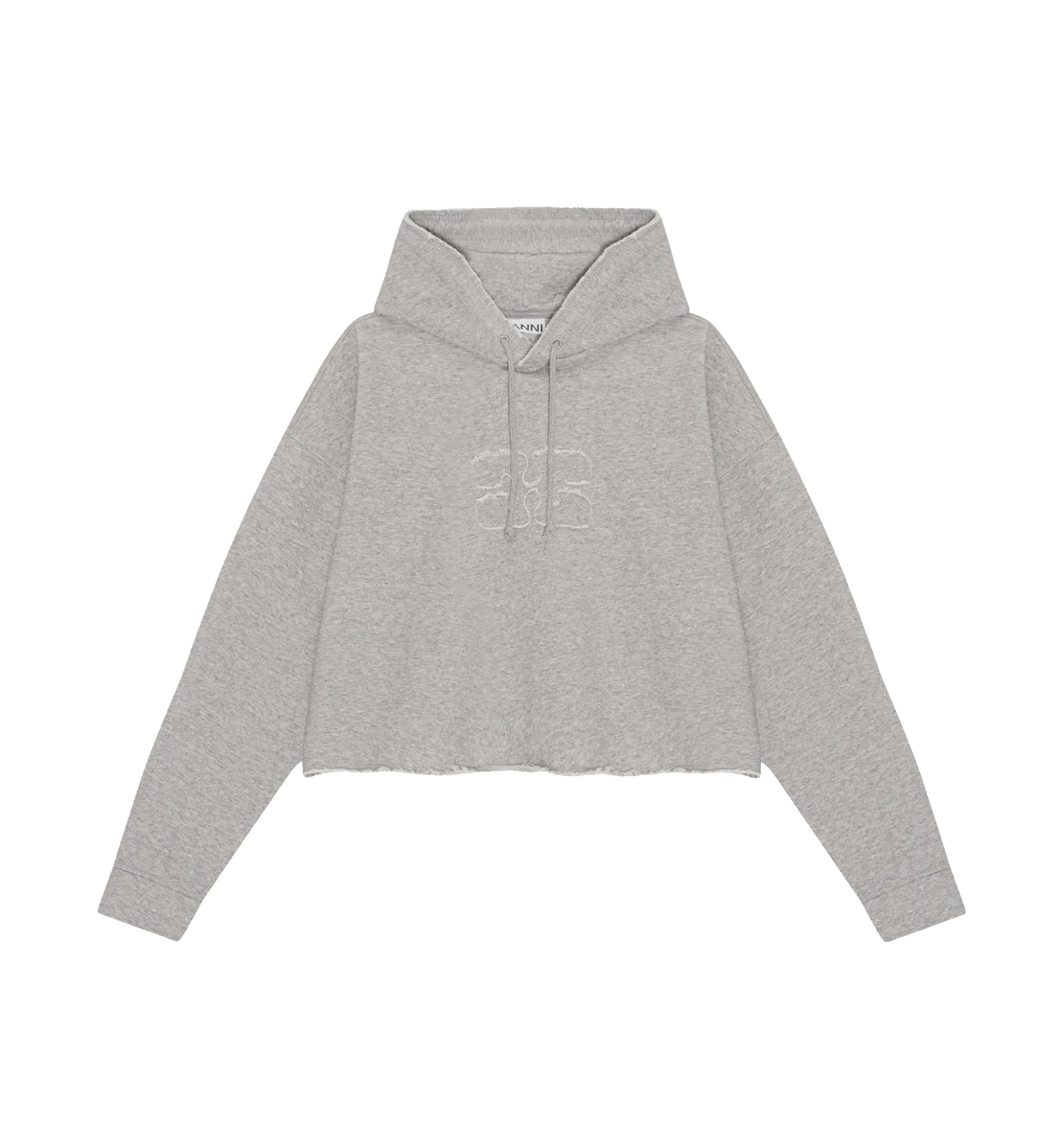 Ganni Isoli Cropped Oversized Hoodie