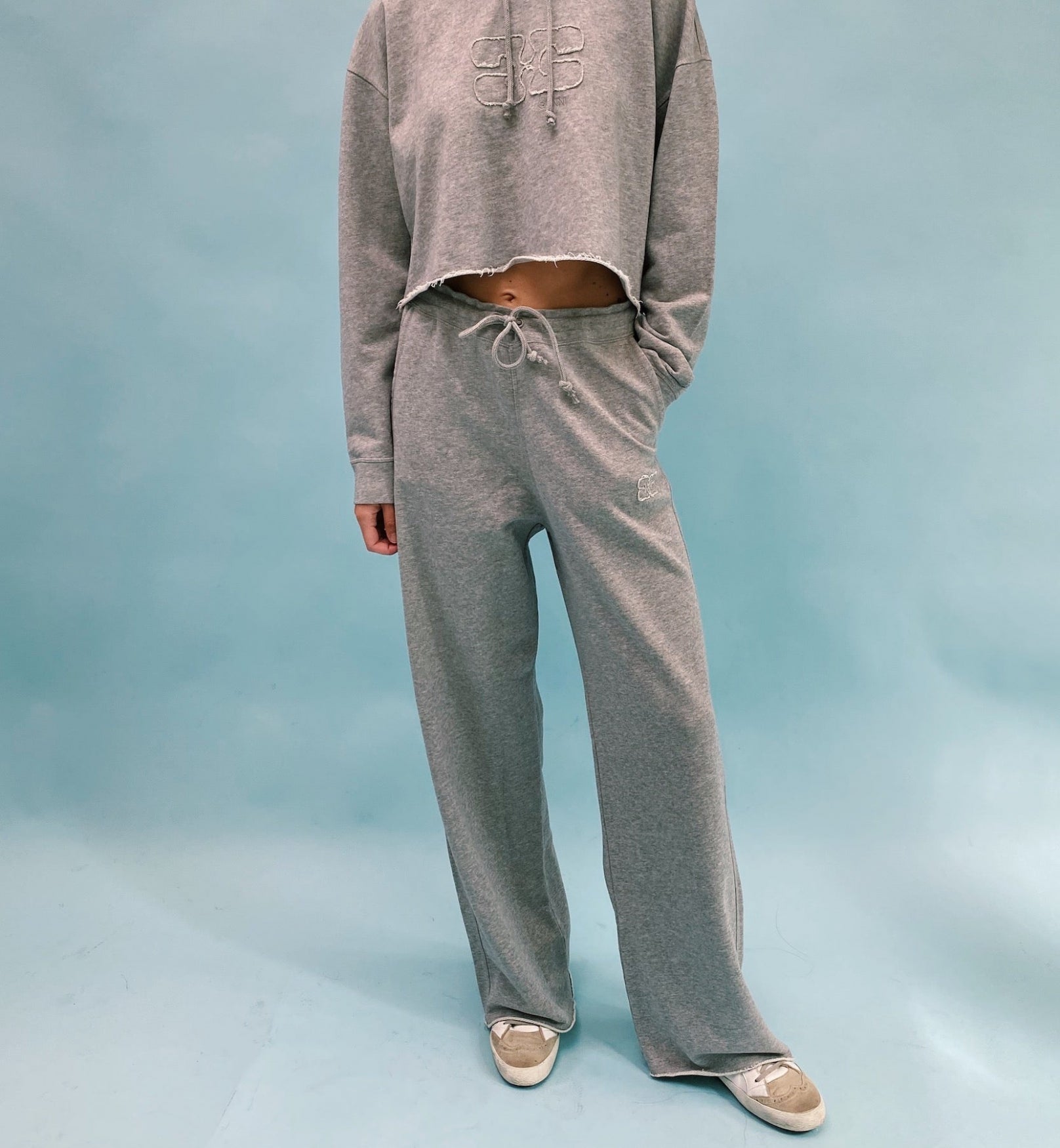 Ganni Isoli Cropped Oversized Hoodie