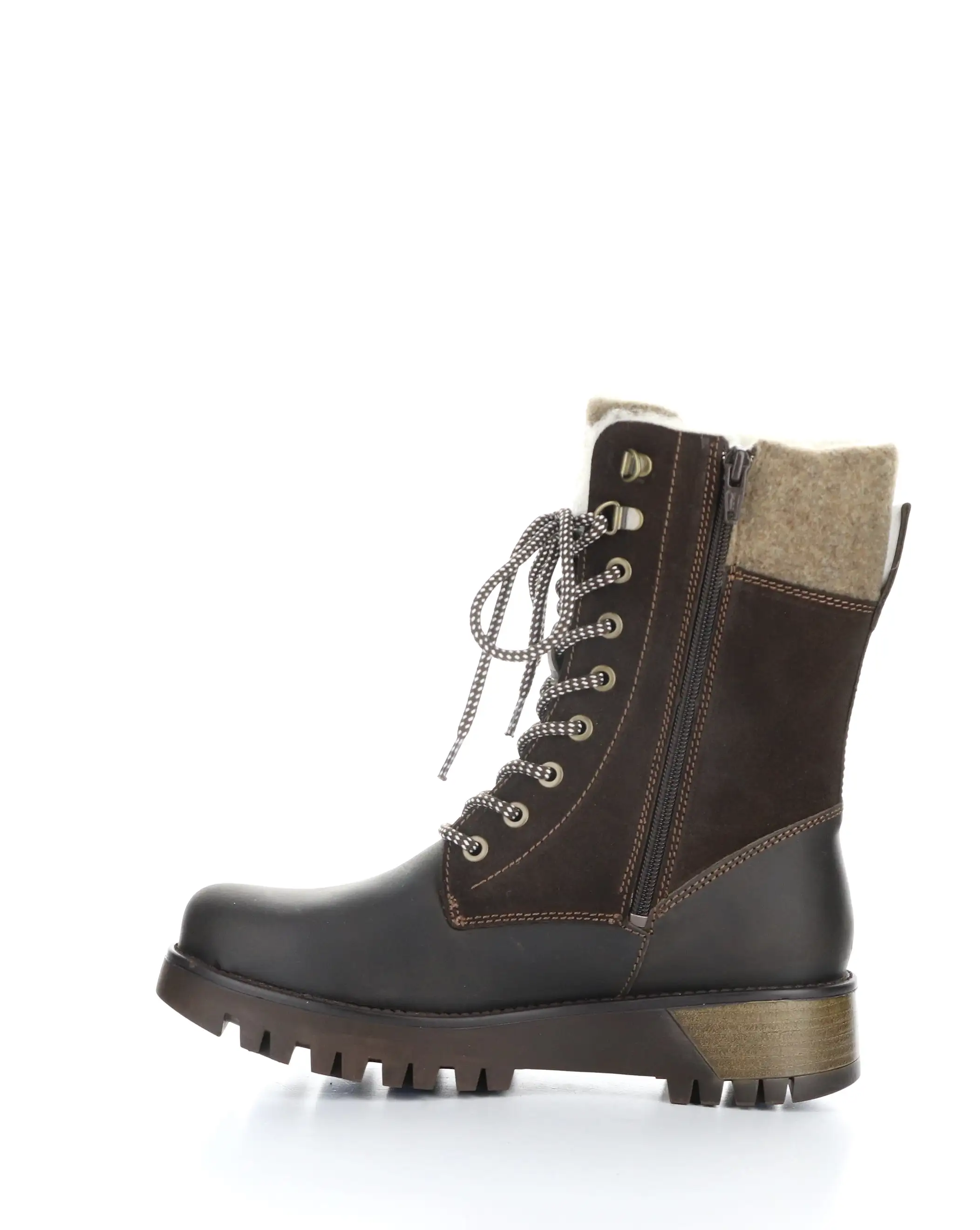 GENUS PRIMA DK BROWN/COFFEE/BARK Round Toe Boots