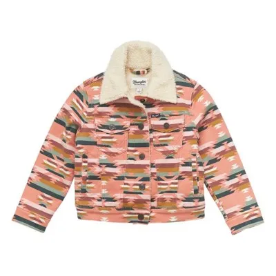 Girls' Wrangler Sherpa Lined Printed Jacket Fleece Jacket