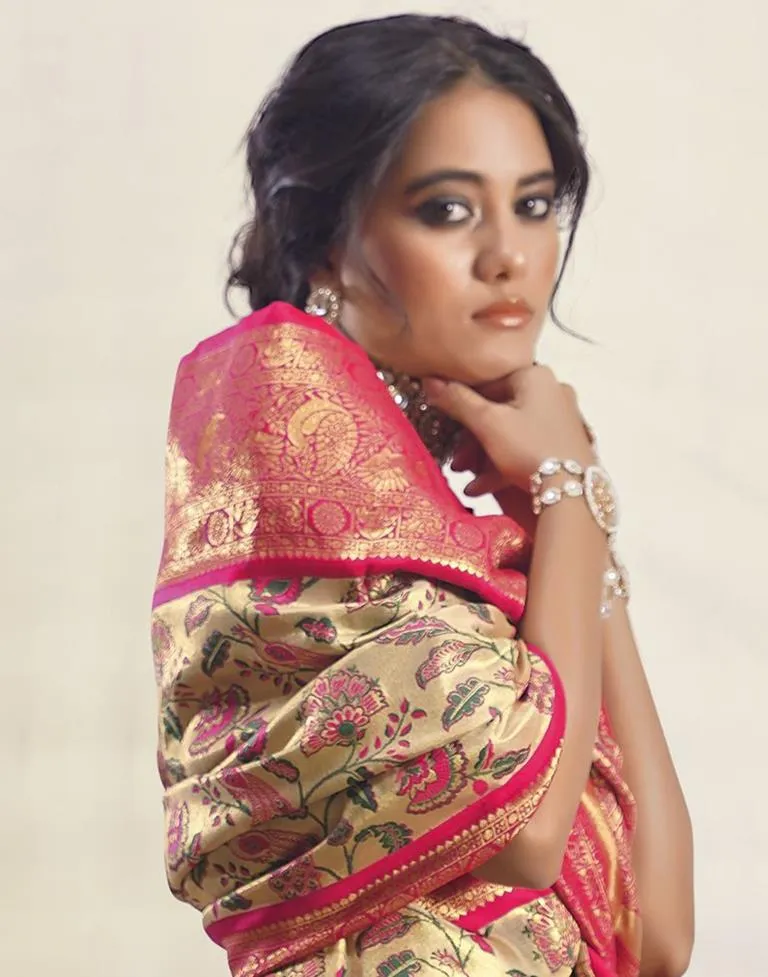 Golden Silk Woven Sarees