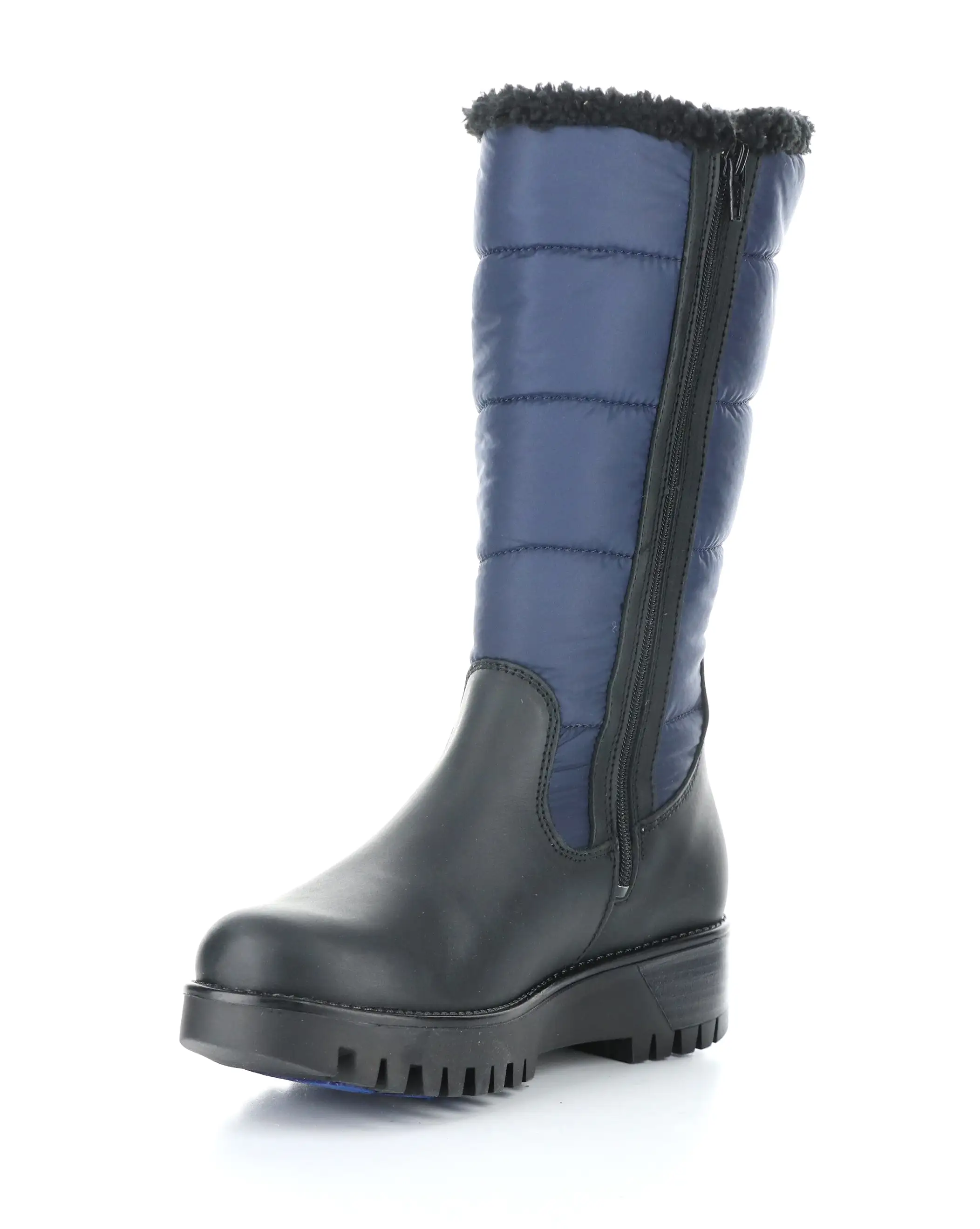 GRACEN PRIMA BLACK/NAVY Round Toe Boots