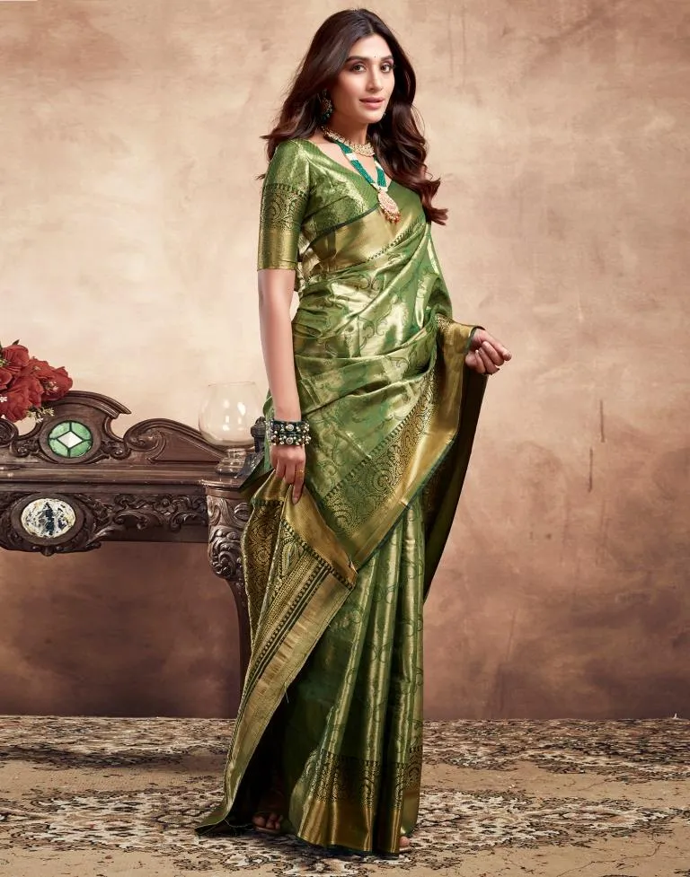 Green Silk Banarasi Sarees