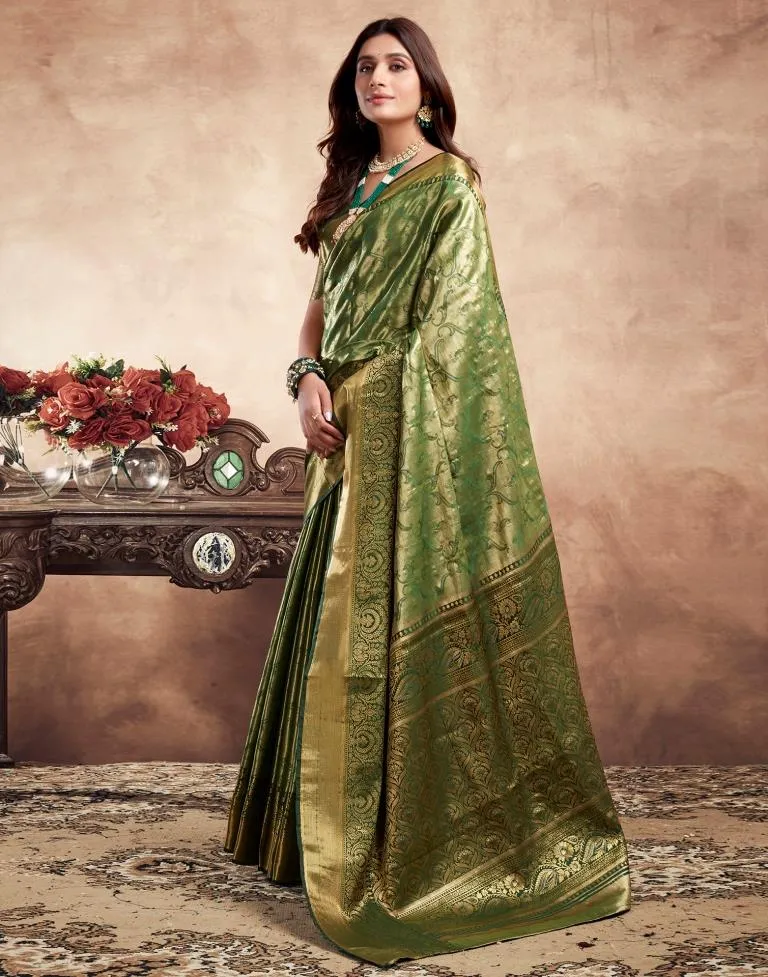 Green Silk Banarasi Sarees