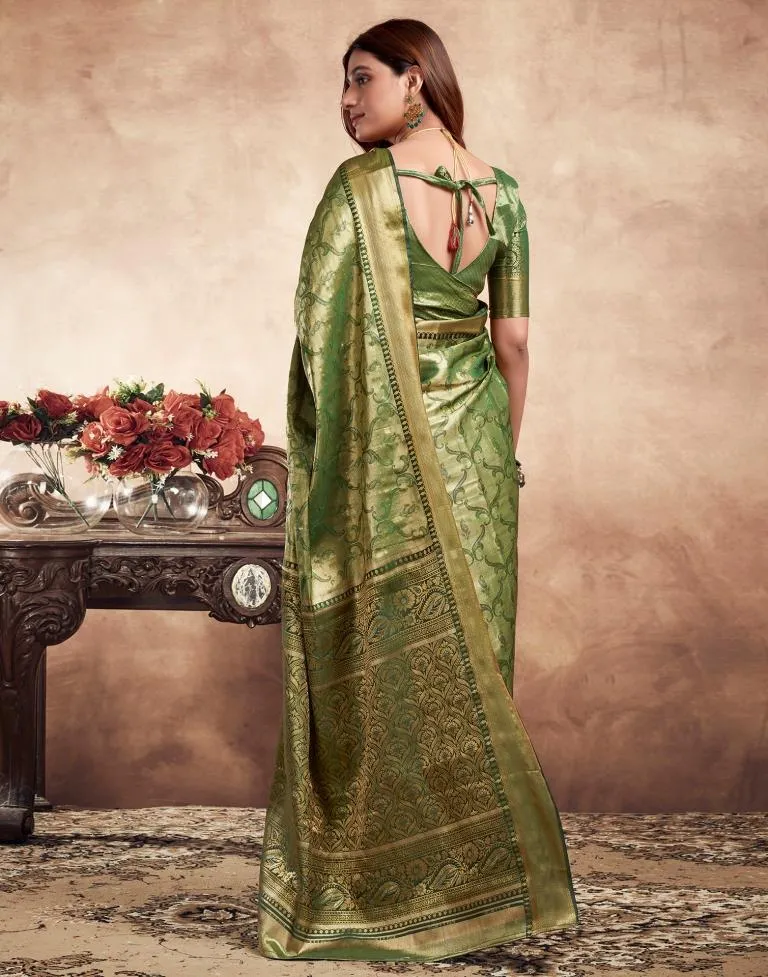 Green Silk Banarasi Sarees