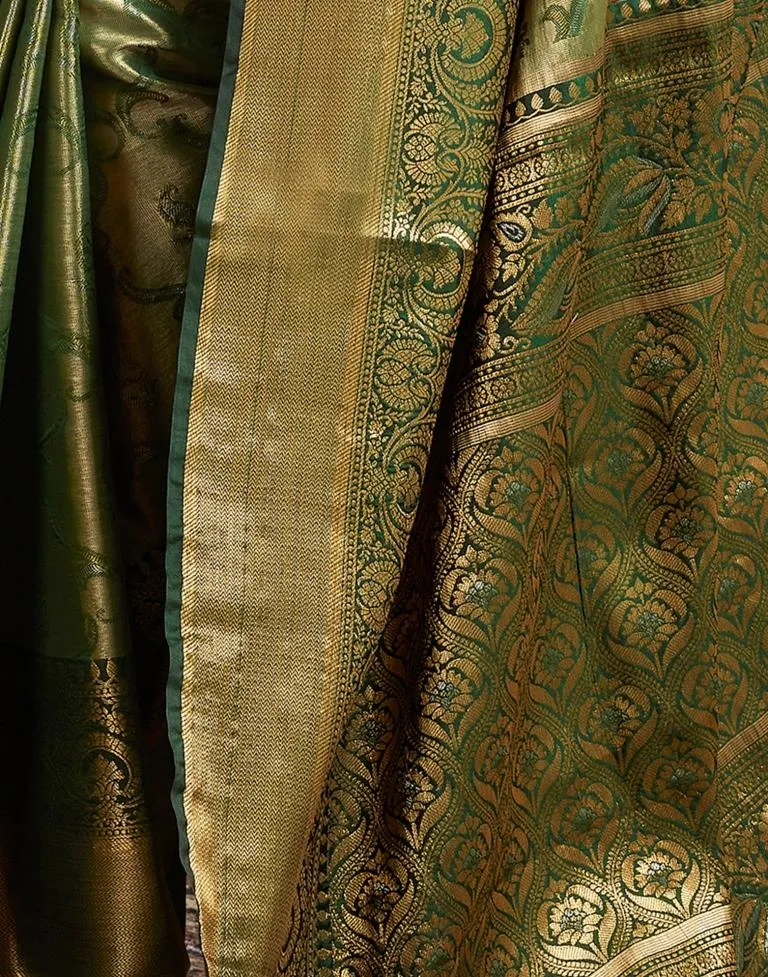 Green Silk Banarasi Sarees