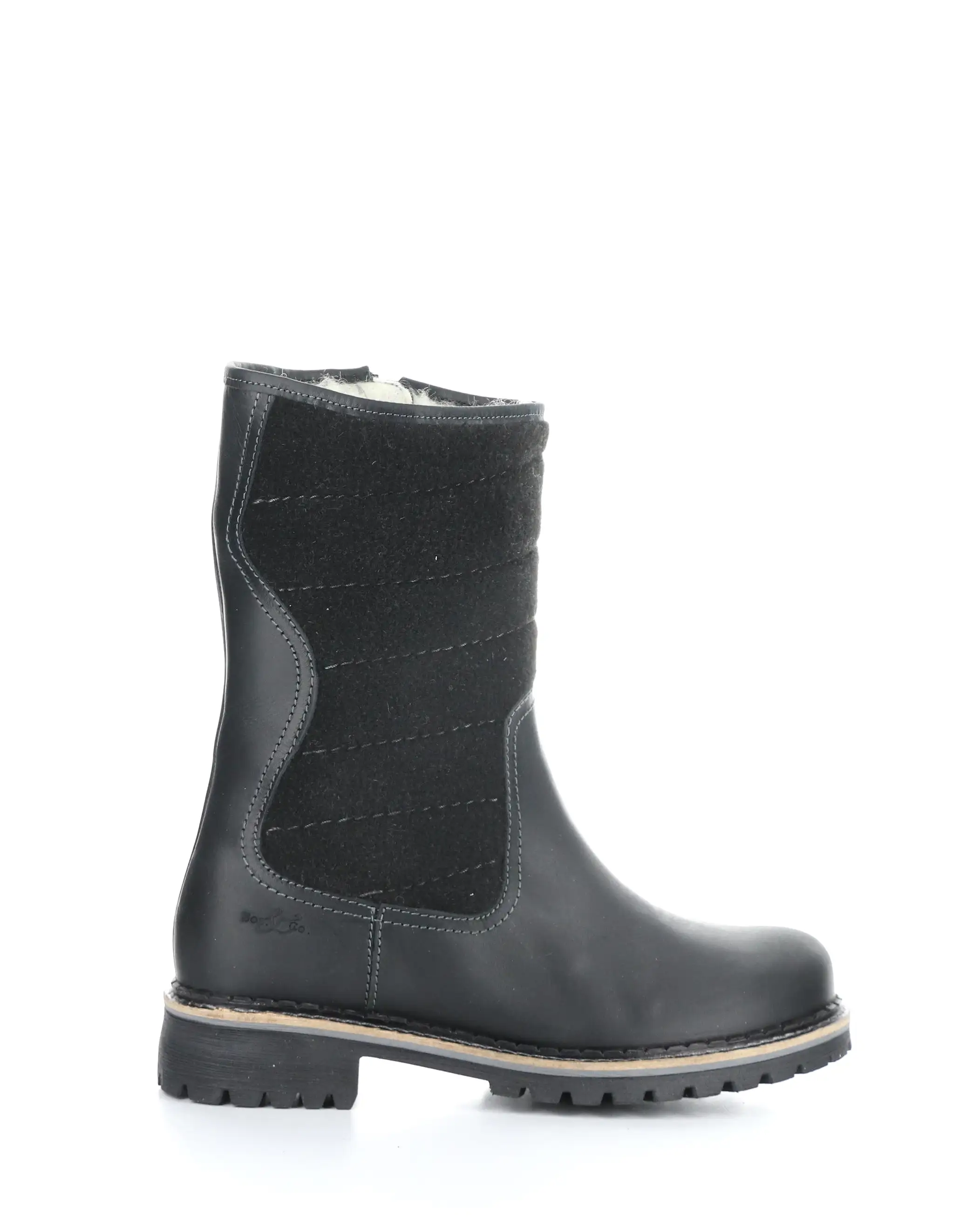 HARLYN BLACK Round Toe Boots